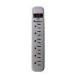 SUPRESOR DE PICOS CON PROTECCIóN 460 JOULES, 6 CONTACTOS ATERRIZADOS, SWITCH ON/OFF ILUMINADO CON RESET CLAVIJA EN 90º 1 AñO DE GARANTíA. SS-460 C