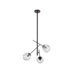 LÁMPARA COLGANTE DE CRISTAL 1.50 M DE ALTURA, POTENCIA MÁX. 180 W, 3 BASES E14, NO INCLUYE FOCOS. 180CTL8613MVCT TECNOLITE