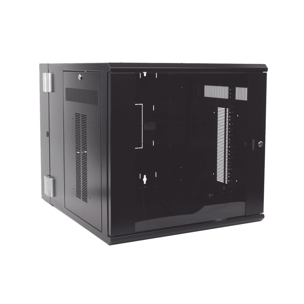 Gabinete PanZone de Montaje en Pared, de 19in, Puerta con Ventana de Seguridad, 12 UR, 762mm de Profundidad, Color Negro  PZWMC1230W - Image 4