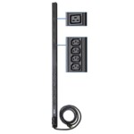 Tripp Lite PDUV30HV PDU Básico Monofásico de 208/240V, 5 / 5.8kW, 38 Tomacorrientes (32 C13 y 6 C19), Entrada L6-30P, Cable de 3.05 m [10 pies], 0U Vertical