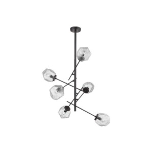 LÁMPARA COLGANTE DE CRISTAL 1.50 M DE ALTURA, 360 W, 6 BASES E14. 360CTL8616MVCT TECNOLITE