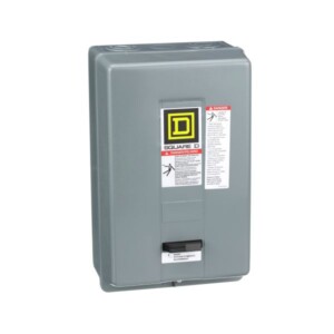 NEMA Motor Starter, Type S, nonreversing, Size 2, 45A, 25 HP at 460 VAC, 5 kA SCCR, 3 phase, 3 pole, melting alloy, 120 VAC coil, NEMA 1 8536SDG1V02S