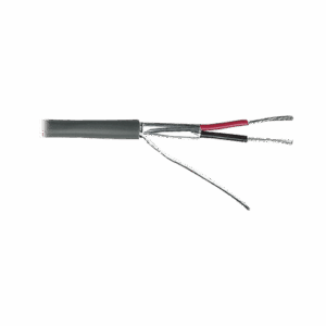 Cable 2 x 18 AWG / Blindado / 305 Metros / Riser / UL / Color Gris / Hecho en México