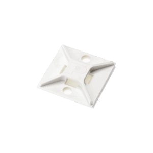 Montaje-Sujetador Para Cable de 4 Vías, con Adhesivo, 25.4 x 25.4mm (1in x 1in), Color Blanco, Uso en Interior, 1 pieza  ABM2S-A-C