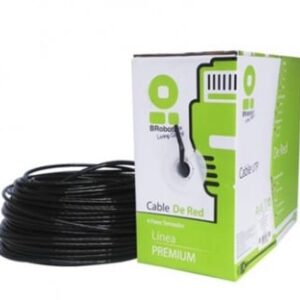 Bobina UTP, CAT5e, 100 m, Exterior Con Gel, Negro, CCA, BROBOTIX 181005