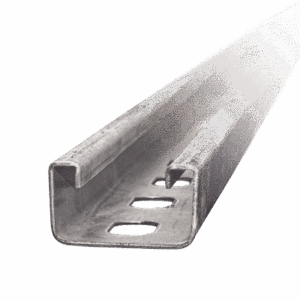 Unicanal Perforado 4 X 2 cm X 3 m / Calibre 14 / Galvanizado Electrolítico.