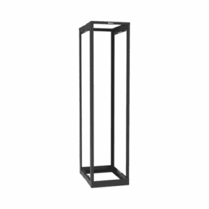 Rack de Cuatro Postes Estándar de 19", Rieles Roscados #12-24, Profundidad Ajustable de 23 a 42 in, 45 Unidades de Rack, Color Negro  AR4P