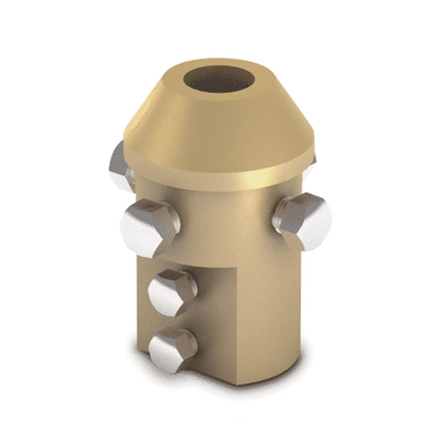 Adaptador de Punta Pararrayo PDC en Mástil 1 1/2".  AT-011-A