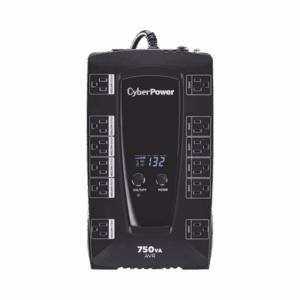 NO BREAK CYBERPOWER (AVRG750LCD) 760VA / 450 WATTS, INTERACTIVO, TORRE, PANTALLA LCD, 12 × NEMA 5-15R, 6 RESPALDO Y 6 SUPRESIÓN, 3 AÑOS INCLUYENDO BATERÍA.