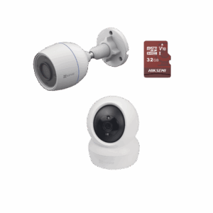 Kit de cámaras WiFi / Incluye 1 pieza C6N  Para Uso en Interior / 1 pieza CS-H3C Para Uso en Exterior / 1 PZA Micro SD HS-TF-E1/32G / Detección de Movimiento / Notificaciones Instantáneas : C6N-CSH3C/KM1