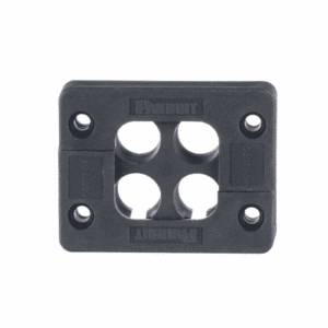 Pasacables de 4 Orificios de Marco Rectangular de 1.81" X 1.42", IP54,  para Cables Terminados, color Negro  CEST1-B4