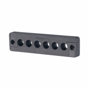 Pasacables  de 6 Orificios en Línea 4.41" X 0.67" IP65,  para Cables Terminados, Color Negro  CEST2-A6