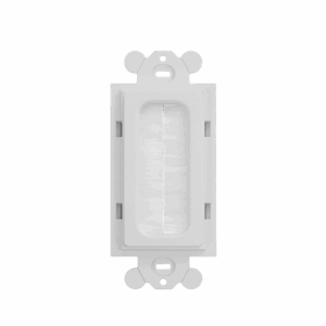 Placa de Pared Pasacables Tipo Cepillo, Estándar GFCI, Material ABS, Color Blanco  CFGBWH