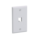 Placa de Pared Vertical Clásica, Salida Para 1 Puerto Mini-Com, Color Blanco  CFP1WH