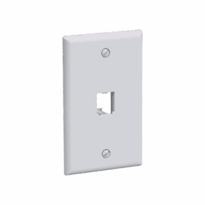 Placa de Pared Vertical Clásica, Salida Para 1 Puerto Mini-Com, Color Blanco  CFP1WH