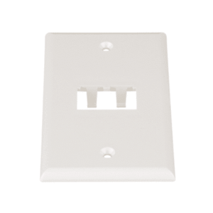 Placa de Pared Vertical Clásica, Salida Para 2 Puertos Mini-Com, Color Blanco Mate  CFP2IW