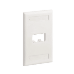 Placa de Pared Vertical Clásica, Salida Para 2 Puertos Mini-Com, Con Espacios Para Etiquetas, Color Blanco Mate  CFPL2IWY