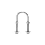 Abrazadera tipo U de 1 1/4", con acabado Electro Zinc, no incluye tuercas y arandelas   CH-ABR-U-32