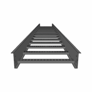 Escalera de Aluminio Portacables / Perfil Z / Peralte 3 1/4" /Paso 9" / Ancho 6" / 3.66 metros / Capacidad Máx. 137 Cables / Incluye Cople Union y Tornillería  CH-E89PX6AK