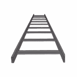 Escalera tubular, tramo recto epoxica de 1.5" de Peralte  x 12" de Ancho, tramo de 3 m, ideal para Centros de Datos  CH-ET1X12EP
