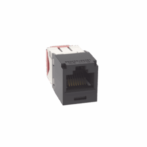 Conector Jack RJ45 Estilo TG, Mini-Com, Categoría 5e, de 8 posiciones y 8 cables, Color Negro  CJ5E88TGBL