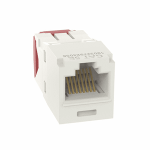 Conector Jack RJ45 Estilo TG, Mini-Com, Categoría 5e, de 8 posiciones y 8 cables, Color Blanco Mate  CJ5E88TGIW