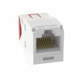 Conector Jack RJ45 Estilo TG, Mini-Com, Categoría 5e, de 8 posiciones y 8 cables, Color Blanco  CJ5E88TGWH