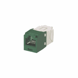 Conector Jack RJ45 Estilo TG, Mini-Com, Categoría 6, de 8 posiciones y 8 cables, Color Verde  CJ688TGGR