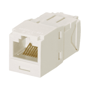 Conector Jack RJ45 Estilo TG, Mini-Com, Categoría 6, de 8 posiciones y 8 cables, Color Blanco Mate  CJ688TGIW