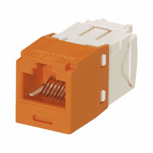 Conector Jack RJ45 Estilo TG, Mini-Com, Categoría 6, de 8 posiciones y 8 cables, Color Naranja  CJ688TGOR