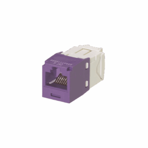 Conector Jack RJ45 Estilo TG, Mini-Com, Categoría 6, de 8 posiciones y 8 cables, Color Violeta  CJ688TGVL