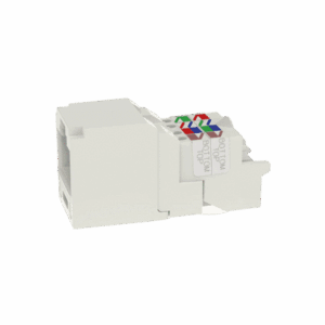 Conector Jack RJ45 Estilo TP, Mini-Com, Categoría 6, de 8 posiciones y 8 cables, Color Blanco Mate  CJ688TPIW