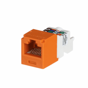 Conector Jack RJ45 Estilo TP, Mini-Com, Categoría 6, de 8 posiciones y 8 cables, Color Naranja  CJ688TPOR