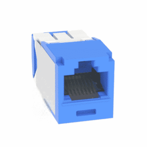 Conector Jack RJ45 Estilo TG, Mini-Com, Categoría 6A, Con Gel Resistente a la Corrosión, de 8 posiciones y 8 cables, Color Azul  CJE6X88TGBU