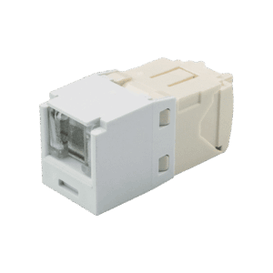 Conector Jack RJ45 Estilo TG con Ventana, Mini-Com, Categoría 6, de 8 posiciones y 8 cables, Color Blanco  CJH688TGWH