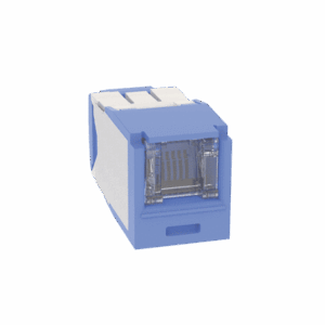 Conector Jack RJ45 Estilo TG con Ventana, Mini-Com, Categoría 6A, de 8 posiciones y 8 cables, Color Azul  CJH6X88TGBU