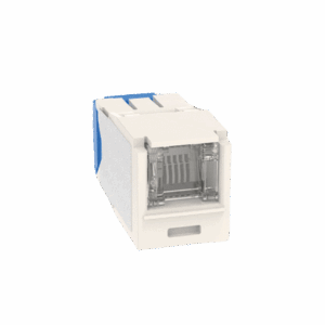 Conector Jack RJ45 Estilo TG con Ventana, Mini-Com, Categoría 6A, de 8 posiciones y 8 cables, Color Blanco  CJH6X88TGWH