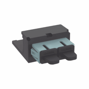 Módulo Acoplador SC Duplex, para Fibra Óptica Multimodo OM3/OM4, Tipo Mini-Com, Color Aqua  CMDAQSCZBL