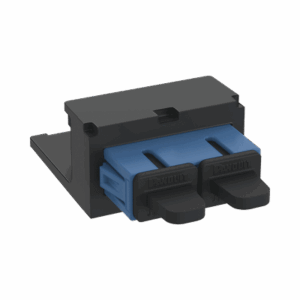 Módulo Acoplador SC Duplex, para Fibra Óptica Monomodo OS1/OS2, Tipo Mini-Com, Color Azul  CMDBUSCZBL