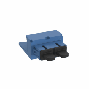 Módulo Acoplador SC Duplex, para Fibra Óptica Monomodo OS1/OS2, Tipo Mini-Com, Color Azul  CMDBUSCZBU