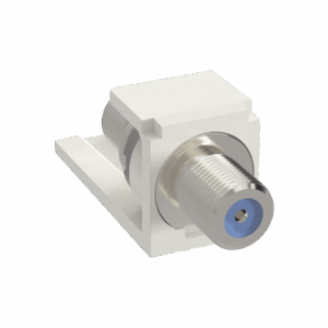 Módulo Acoplador Coaxial Tipo F, Mini-Com, de 75 Ohms, 3.0 GHz, Color Blanco  CMFWH