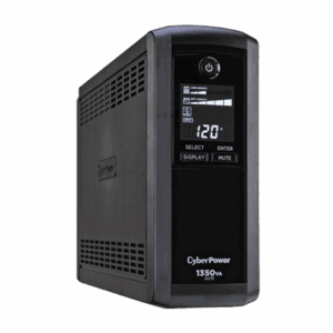 NO BREAK CYBERPOWER (CP1350AVRLCD) 1350 VA/ 815 WATTS, INTERACTIVO, TORRE, 10 × NEMA 5-15R, 5 RESPALDO Y 5 SUPRESIÓN, 3 AÑOS DE GARANTÍA, INCLUYENDO BATERÍA.