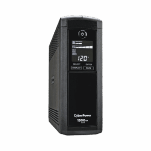 NO BREAK CYBERPOWER (CP1500AVRLCD) 1500VA/ 900 WATTS, INTERACTIVO,TORRE, 12 × NEMA 5-15R, 6 RESPALDO Y 6 SUPRESIÓN, 3 AÑOS DE GARANTÍA, INCLUYENDO BATERÍA.