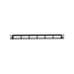 Panel de Parcheo Modular Mini-Com (Sin Conectores), Plano, Totalmente Blindado, de 24 puertos, 1UR  CP24BLY