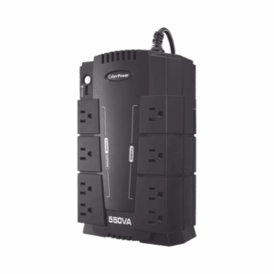 NO BREAK CYBERPOWER (CP550SLG) STANDBY 500VA / 330W, 8 X NEMA 5-15R, (4 RESPALDO Y 4 SUPRESIÓN) 3 AÑOS DE GARANTÍA INCLUYENDO BATERÍA.