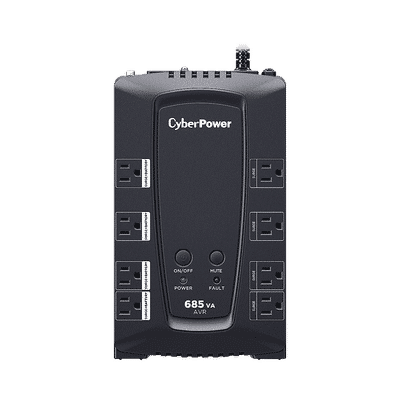 UPS de 685 VA/390 W, Topología Línea Interactiva, Entrada 120 Vca NEMA 5-15P, Tipo Gabinete Compacto, Con 8 Tomas NEMA 5-15R CP685AVRG