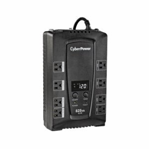 NO BREAK CYBERPOWER (CP825AVRLCD) 825VA/ 450 WATTS, INTERACTIVO, TORRE, 8 × NEMA 5-15R, (4 RESPALDO Y 4 SUPRESIÓN), 3 AÑOS DE GARANTÍA, INCLUYENDO BATERÍA.