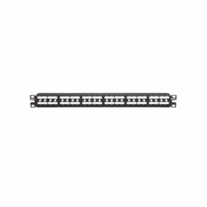Panel de Parcheo Modular Mini-Com (Sin Conectores), Plano, Sin Blindaje, Alta Densidad, de 48 puertos, 1UR  CPP48HDWBLY