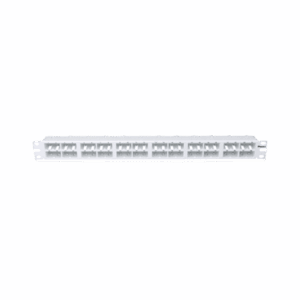 Panel de Parcheo Modular Mini-Com (Sin Conectores), Plano, Sin Blindaje, Alta Densidad, de 48 puertos, Color Blanco, 1 UR  CPP48HDWWH