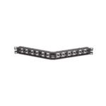 Panel de Parcheo Modular Mini-Com (Sin Conectores), Angulado, Sin Blindaje, Alta Densidad, de 48 puertos, 1UR  CPPA48HDWBLY